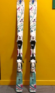 ski enfant occasion TECNO PRO SWEETY taille: 120 cm = 1 mètre 20 + fixations
